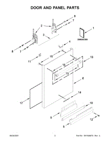 Door And Panel Parts parts for Whirlpool Dishwasher BLB14GRANA1 from AppliancePartsPros.com