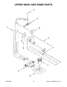 Upper Wash And Rinse Parts parts for Whirlpool Dishwasher BLB14GRANA1 from AppliancePartsPros.com
