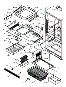 Refrigerator / Freezer Shelving parts for Amana Bottom-Mount Refrigerator BP22A2L-P1161605WL from AppliancePartsPros.com