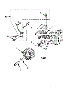 Ignition With Rotor parts for Homelite Gas Leaf Blower BP250-UT08017-F from AppliancePartsPros.com