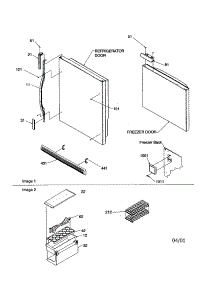 Door Handles / Accessories parts for Amana Bottom-Mount Refrigerator BR18V1C-P1320707WC from AppliancePartsPros.com