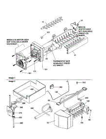 Icemaker Assembly parts for Amana Bottom-Mount Refrigerator BR18V1C-P1320707WC from AppliancePartsPros.com