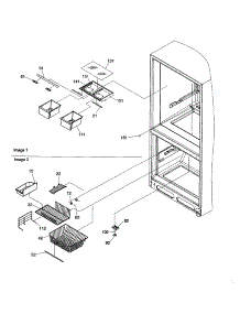 Cripser / Freezer Features parts for Amana Bottom-Mount Refrigerator BR18V2W-P1320709WW from AppliancePartsPros.com