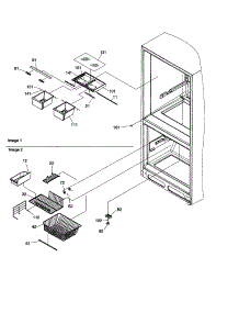 Crisper / Freezer Feature parts for Amana Bottom-Mount Refrigerator BR18VE-P1320703WE from AppliancePartsPros.com