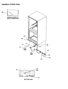 Insulation And Roller Assembly parts for Amana Bottom-Mount Refrigerator BR18VW-P1320703WW from AppliancePartsPros.com