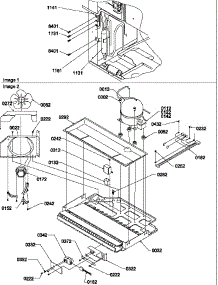 Machine Compartment Assembly parts for Amana Bottom-Mount Refrigerator BR22S6E-P1196706WE from AppliancePartsPros.com
