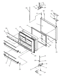 Freezer Door parts for Amana Bottom-Mount Refrigerator BR22S6W-P1196703WW from AppliancePartsPros.com