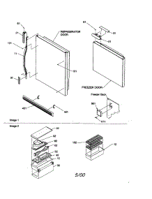Door Handles And Accessories parts for Amana Bottom-Mount Refrigerator BR22VC-P1325003WC from AppliancePartsPros.com