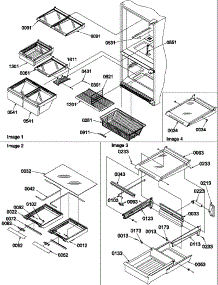 Shelving Assemblies parts for Amana Bottom-Mount Refrigerator BR22VE-P1321505WE from AppliancePartsPros.com