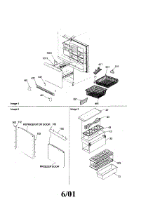 Door Handles And Accessories parts for Amana Bottom-Mount Refrigerator BRD18V1C-P1326502WC from AppliancePartsPros.com