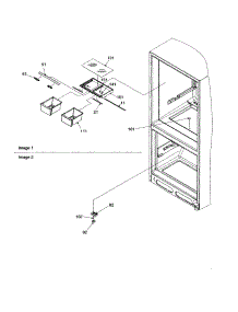 Crisper Assy And Freezer Control parts for Amana Bottom-Mount Refrigerator BRD18V1E-P1326502WB from AppliancePartsPros.com