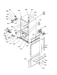 Controls / Shields / Hinges / Trim parts for Amana Bottom-Mount Refrigerator BRF20TE-P1199201WE from AppliancePartsPros.com