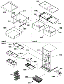 Shelving parts for Amana Bottom-Mount Refrigerator BRF20TW-P1199202WW from AppliancePartsPros.com
