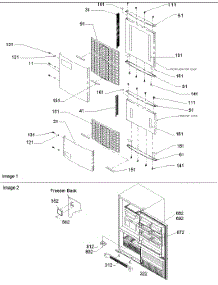 Contour Panels,  Handles & Grille parts for Amana Bottom-Mount Refrigerator BRF20V1CPER-P1321316WB from AppliancePartsPros.com