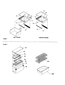 Crisper And Deli Frame Assembly parts for Amana Bottom-Mount Refrigerator BRF20VCPC-P1321306XC from AppliancePartsPros.com