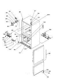 Control, Hinges And Shields parts for Amana Bottom-Mount Refrigerator BRF20VCPE-P1321306XE from AppliancePartsPros.com