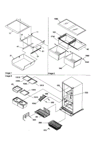 Shelving parts for Amana Bottom-Mount Refrigerator BRF20VCPSE-P1321306XS from AppliancePartsPros.com