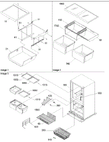 Shelving parts for Amana Bottom-Mount Refrigerator BRF20VW-P1321309WW from AppliancePartsPros.com