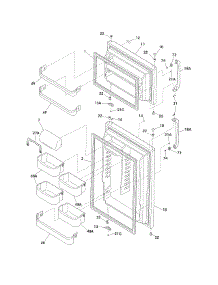 Door parts for Crosley Top-Mount Refrigerator BRT18S6GW1 from AppliancePartsPros.com