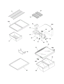 Shelves parts for Crosley Top-Mount Refrigerator BRT18S6GW1 from AppliancePartsPros.com