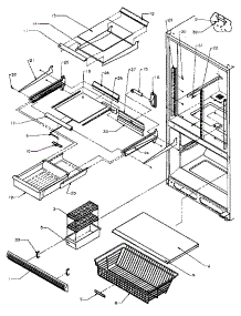Refrigerator / Freezer Shelving (Bq20rbg / P1161502wg) (Bq20rbl / P1161502wl) (Bq20rbl / P1161505wl) (Bq20rbw / P1161502ww) (Bq20rbw / P1161505ww) (Bs20rbl / P1161507wl) (Bs20rbw / P1161507ww) parts for Amana Bottom-Mount Refrigerator BS20RBW-P1161507WW from AppliancePartsPros.com