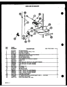 Add-On Ice Maker (Ic3k / P7621310w) parts for Amana Bottom-Mount Refrigerator BX20N-P7812527W from AppliancePartsPros.com