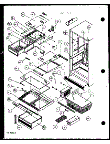 Cabinet Interior (Bx20qg / P1125502wg) (Bx20qw / P1125502ww) (Bx20ql / P1125510wl) (Bx20ql / P1125502wl) (Bx20qg / P1125510wg) (Bx20qw / P1125510ww) parts for Amana Bottom-Mount Refrigerator BX20QL-P1125502WL from AppliancePartsPros.com