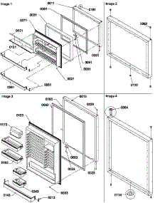 Door Assemblies parts for Amana Bottom-Mount Refrigerator BX20S5E-P1196506WE from AppliancePartsPros.com