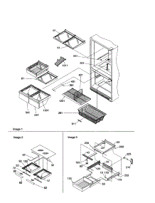 Shelving parts for Amana Bottom-Mount Refrigerator BX21V2C-P1325031WC from AppliancePartsPros.com