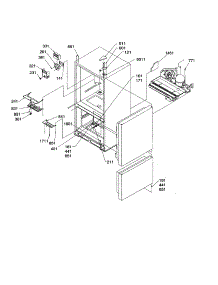 Controls And Light Covers parts for Amana Bottom-Mount Refrigerator BX21V2W-P1325032WW from AppliancePartsPros.com