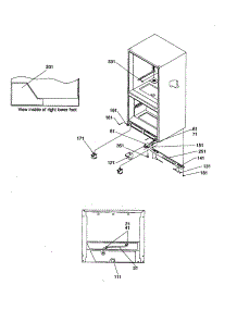 Insulation And Rollers parts for Amana Bottom-Mount Refrigerator BX21VC-P1325014WC from AppliancePartsPros.com