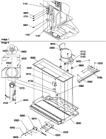 Machine Compartment Assembly parts for Amana Bottom-Mount Refrigerator BX21VW-P1321503WW from AppliancePartsPros.com