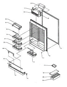 Refrigerator Inner Door parts for Amana Bottom-Mount Refrigerator BX22A2-P1161606W from AppliancePartsPros.com