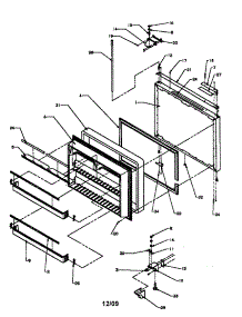 Freezer Door parts for Amana Bottom-Mount Refrigerator BX22A2L-P1161606WL from AppliancePartsPros.com
