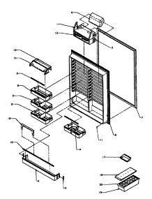 Refrigerator Inner Door parts for Amana Bottom-Mount Refrigerator BX22A2L-P1161606WL from AppliancePartsPros.com
