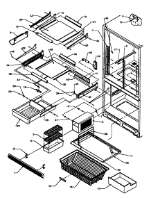 Refrigerator / Freezer Shelving parts for Amana Bottom-Mount Refrigerator BX22A2L-P1161606WL from AppliancePartsPros.com