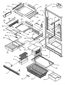 Shelf (Bx22r / Bp22a2 / Bx22a2 / Bx22r3) parts for Amana Bottom-Mount Refrigerator BX22R3-P1183601W from AppliancePartsPros.com