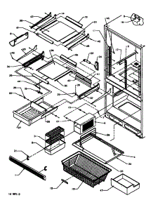 Refrigerator / Freezer Shelving parts for Amana Bottom-Mount Refrigerator BX22R3E-P1183601WE from AppliancePartsPros.com