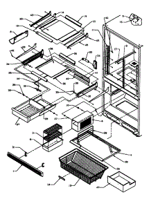 Refrigerator / Freezer Shelving parts for Amana Bottom-Mount Refrigerator BX22RL-P1161602WL from AppliancePartsPros.com