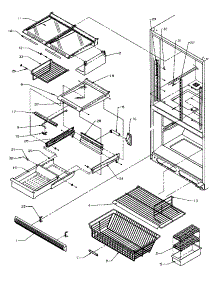 Refrigerator / Freezer Shelving parts for Amana Bottom-Mount Refrigerator BX22S5L-P1196701WL from AppliancePartsPros.com
