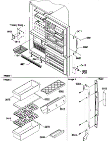 Door Handles & Accessories parts for Amana Bottom-Mount Refrigerator BXI22S5L-P1196603WL from AppliancePartsPros.com