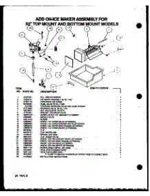 Add On-Ice Maker Assembly (Ic3n / P1110701w) parts for Amana Bottom-Mount Refrigerator BZ20QL-P1125507WL from AppliancePartsPros.com