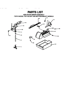 Add-On Ice Maker Assembly parts for Amana Bottom-Mount Refrigerator BZ20R-P1161501W from AppliancePartsPros.com