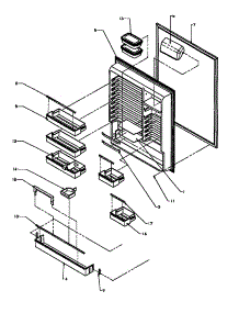 Refrigerator Inner Door parts for Amana Bottom-Mount Refrigerator BZ20R-P1161504W from AppliancePartsPros.com