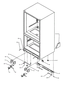 Rollers / Drain Tube parts for Amana Bottom-Mount Refrigerator BZ22R-P1161603W from AppliancePartsPros.com