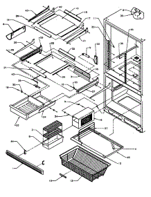 Shelving (Bz22r3 / Bz22r) parts for Amana Bottom-Mount Refrigerator BZ22R3-P1183602W from AppliancePartsPros.com