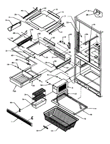 Refrigerator / Freezer Shelving parts for Amana Bottom-Mount Refrigerator BZ22R3W-P1183602WW from AppliancePartsPros.com