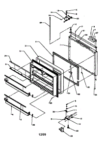 Freezer Door parts for Amana Bottom-Mount Refrigerator BZ22RE-P1161601WE from AppliancePartsPros.com