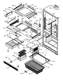 Refrigerator / Freezer Shelving parts for Amana Bottom-Mount Refrigerator BZ22RE-P1161601WE from AppliancePartsPros.com