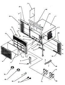 Front & Outer Case Assembly parts for Caloric Room Air Conditioner C102B/P1184101R from AppliancePartsPros.com